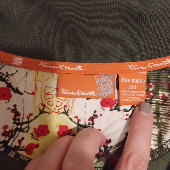 Five Pointz Cherry Blossom Sakura Zip Up Y2K Jacket 3XL - Picture 4 of 8